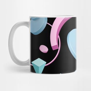 3D Shapes Background 3 Mug